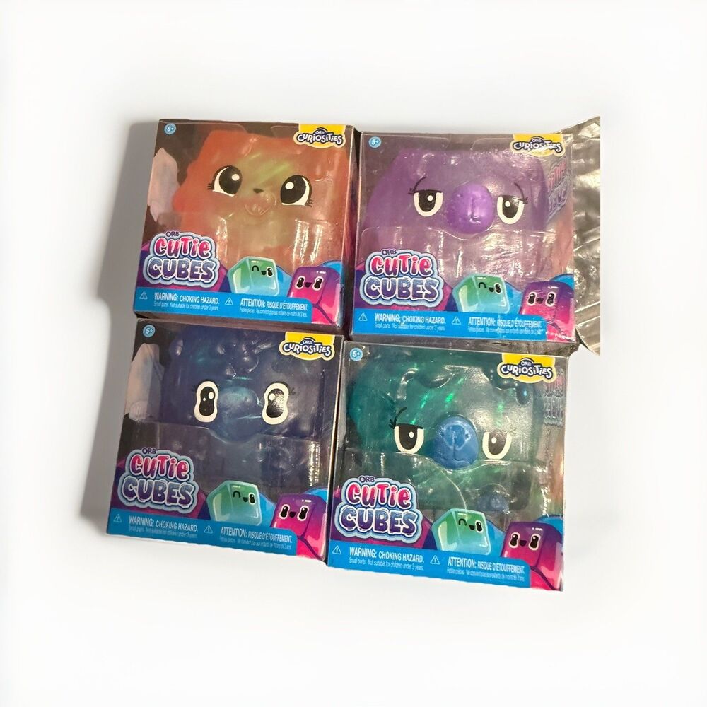Lot of 4 Orb Toys Orb Curiosities Cutie Cubes Squeezy Stress Relief toy  (x4)